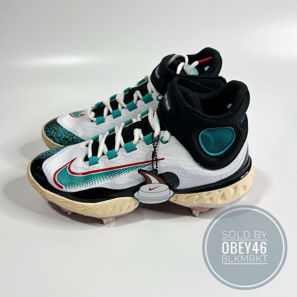 Nike Alpha Huarache Elite 4 High Paul Goldschmidt PE Cleats FZ7344-101  Size 7 main image 7
